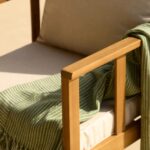 Harrelson Wooden Garden Sofa Set with Cream LED Premium Cantilever Parasol - Natural - Image 6