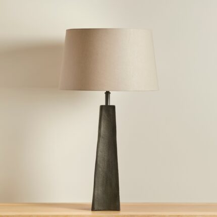 Helland Bronze Lamp with Coningsby Taupe Shade - 40cm