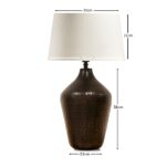 Hale Black Bronze Lamp with Coningsby White Shade - 35cm - Image 10
