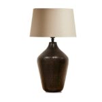 Hale Black Bronze Lamp with Coningsby Taupe Shade - 35cm - Image 9
