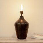 Hale Black Bronze Lamp with Coningsby Taupe Shade - 35cm - Image 6
