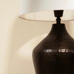 Hale Black Bronze Lamp with Coningsby White Shade - 35cm - Image 2