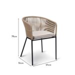 Hali Natural Rope Chair with Cushions - Set of 2 - Image 17
