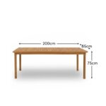 Harlyn 8 Seater Wooden Garden Dining Table - White Acacia - Image 8