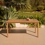 Harlyn 4 Seater Wooden Garden Dining Table - White Acacia