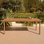 Harlyn 8 Seater Wooden Garden Dining Table - White Acacia