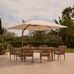 Harlyn 6 Seater Wooden Garden Dining Set with Killian Chairs - 200cm - Image 2