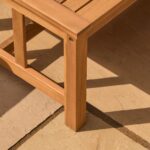 Harrelson 3 Seater Wooden Garden Chaise Corner Set - Natural Acacia and Sand - Image 8