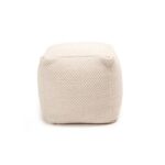Atcham Wool & Cotton Ottoman Stool - Clay/Natural - Image 7