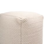 Atcham Wool & Cotton Ottoman Stool - Clay/Natural - Image 10