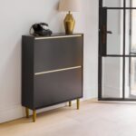 Iliana Shoe Cabinet - 2 Door - Charcoal Grey