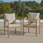 Outlet - Imani Wooden Garden Chairs - Set of 2 - Brushed Light Acacia