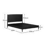 Ida King Size Wooden Bed - Black Oak - Image 8