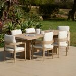 Imani 6 Seater Wooden Garden Dining Set with Imani Dining Chairs - 190cm