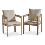Outlet - Imani Wooden Garden Chairs - Set of 2 - Brushed Light Acacia - Image 9