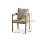 Outlet - Imani Wooden Garden Chairs - Set of 2 - Brushed Light Acacia - Image 10