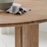 Imogen Chalked Mango Wood Round Dining Table - 120cm - Image 6