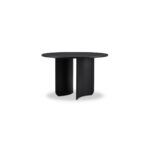 Imogen Jet Black Mango Wood Round Dining Table - 120cm - Image 8