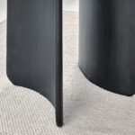 Imogen Jet Black Mango Wood Round Dining Table - 120cm - Image 7