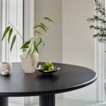 Imogen Jet Black Mango Wood Round Dining Table - 120cm - Image 3