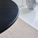Imogen Jet Black Mango Wood Round Dining Table - 120cm - Image 5