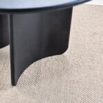 Imogen Jet Black Mango Wood Round Dining Table - 120cm - Image 6