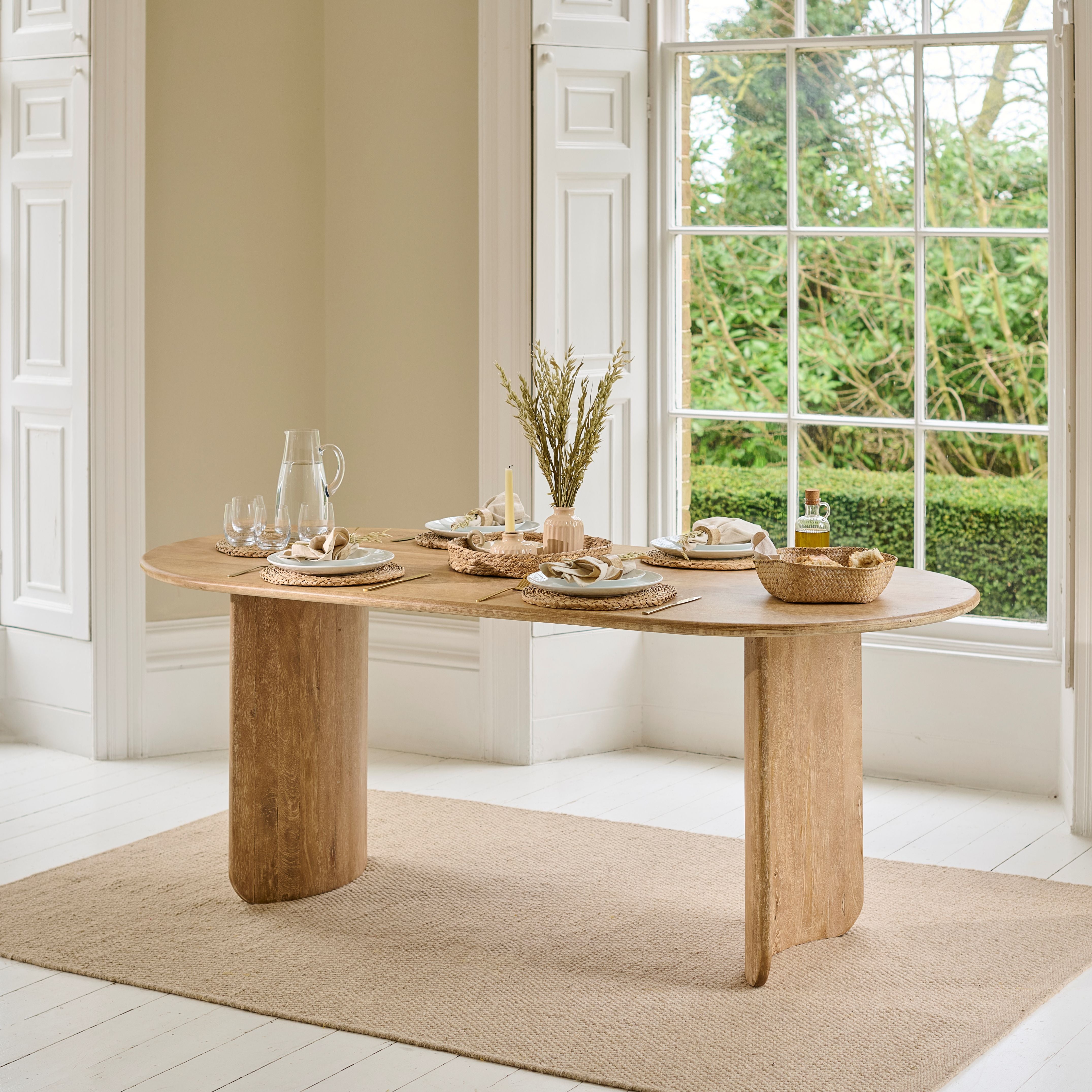 Imogen_190cm_Wooden_Rectangular_Dining_Table_Chalked_Mangowood-2 Imogen Chalked Mango Wood Rectangular Dining Table - 190cm - Image 1