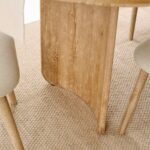 Imogen Chalked Mango Wood Rectangular Dining Table - 190cm - Image 5