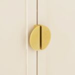 Outlet - Ines 2 Door Sideboard - Taupe & Gold legs - Image 10