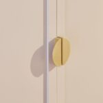 Ines 2 Door Sideboard - Taupe & Gold legs - Image 5