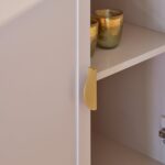 Outlet - Ines 4 Door Large Sideboard - Taupe & Gold - Image 9