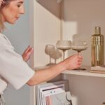 Ines Taupe and Gold Tall Bookcase - Image 10