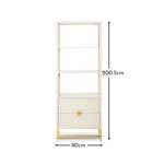 Ines Taupe and Gold Tall Bookcase - Image 12