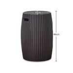 Jabari 35cm Garden Side Table - Lava Black - Image 7