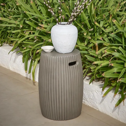 Jabari Garden Side Table - Dark Grey
