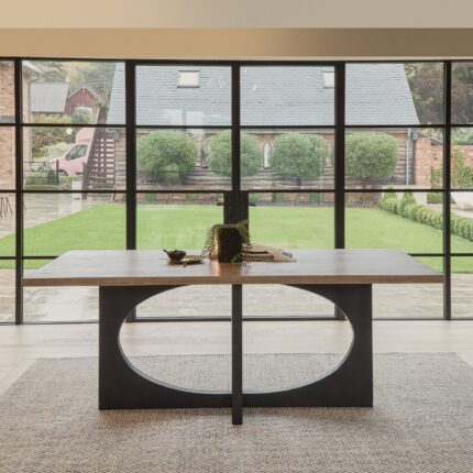 Jade Mango Wood Dining Table - Rectangular - Black Legs