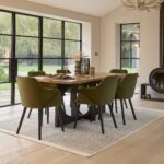 Outlet - Freya Armchair Set of 2, Fern Green with Black Oak Legs - Image 4