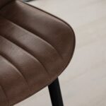 Bella Saddle Brown Dining Chairs - Set of 2 - Black Oak Legs - Image 3