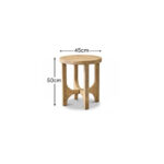 Jade Round Side Table - Chalked Mango Wood - Image 8