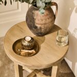 Jade Round Side Table - Chalked Mango Wood - Image 2