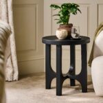 Jade Round Side Table - Jet Black Acacia - Image 2