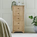 Jade 5 Drawer Tallboy - Chalked Mango Wood - Image 2