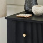 Jade 3 Drawer Chest of Drawers - Jet Black - Image 3