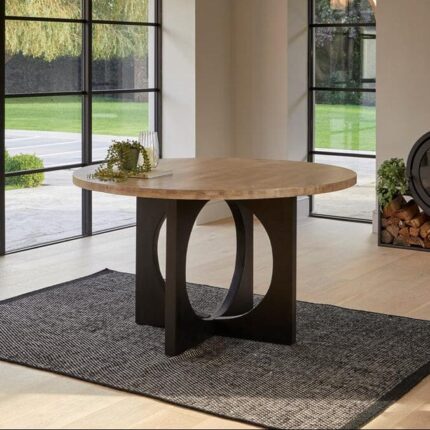 Jade Mango Wood Round Dining Table