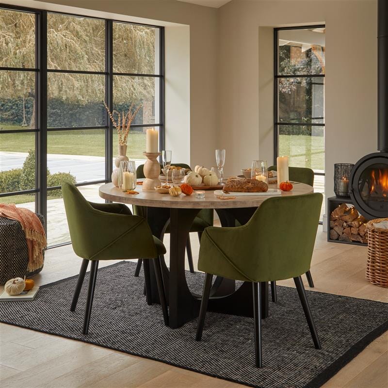 Jade Mango Wood Round Dining Table - Image 2