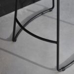 Outlet - Jayden Tan Leather Industrial Bar Stool - Set of 2 - Black Metal Legs - Image 6