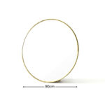 Kimbridge 90cm LED Round Bathroom Mirror - Gold - Image 9