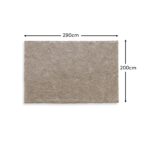 Kingsley Polyester Rug - Taupe - 200 x 290cm - Image 6