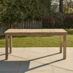 Kuro Wooden Garden Table - Brushed Light Acacia