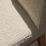 Nolan Boucle Bar Stool - Whitewash Oak Legs - Image 6